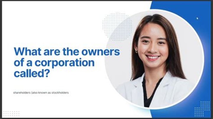 Are the owners of a corporation called?