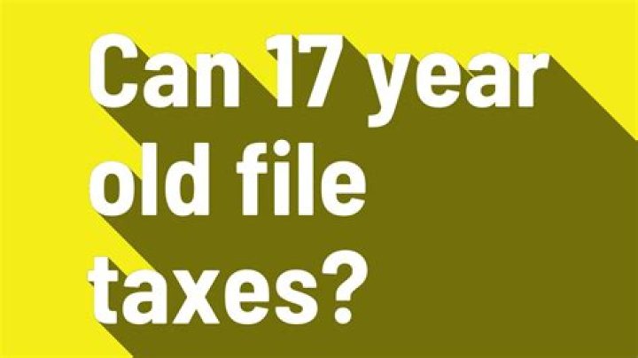 Can a 17 year old file taxes if they work?