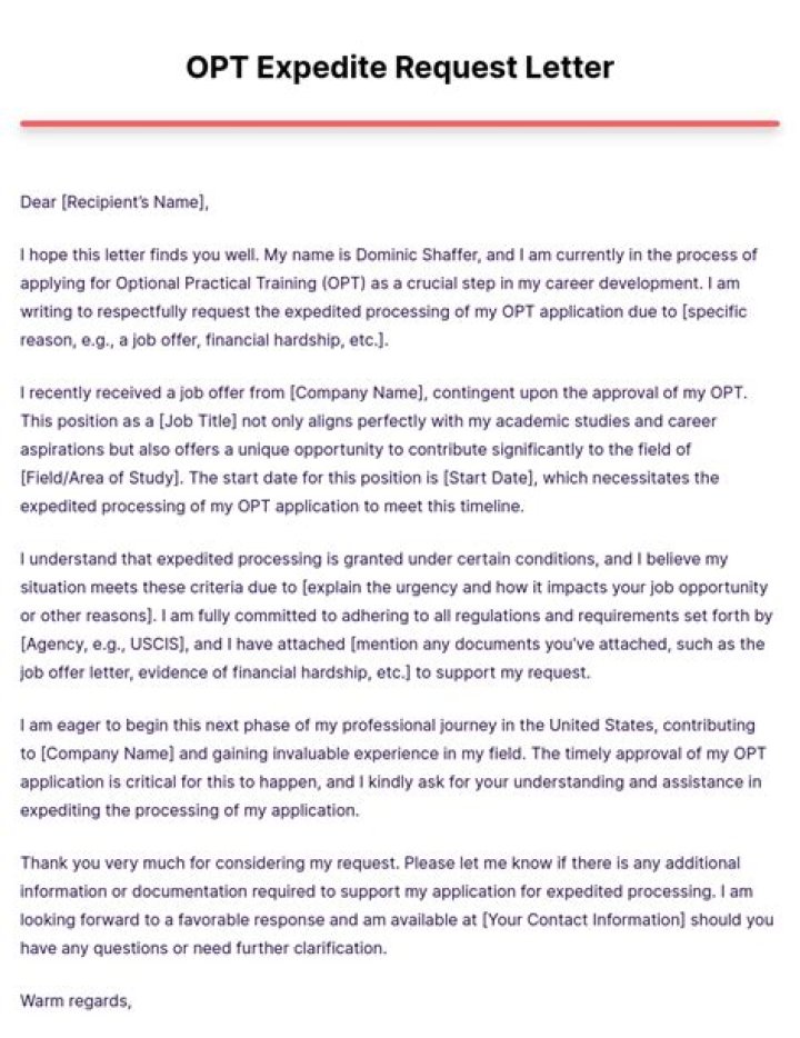 Can you expedite OPT process?