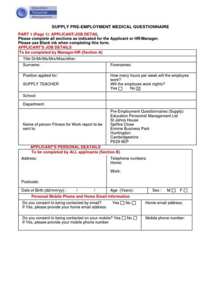 Can you fail a pre employment medical?