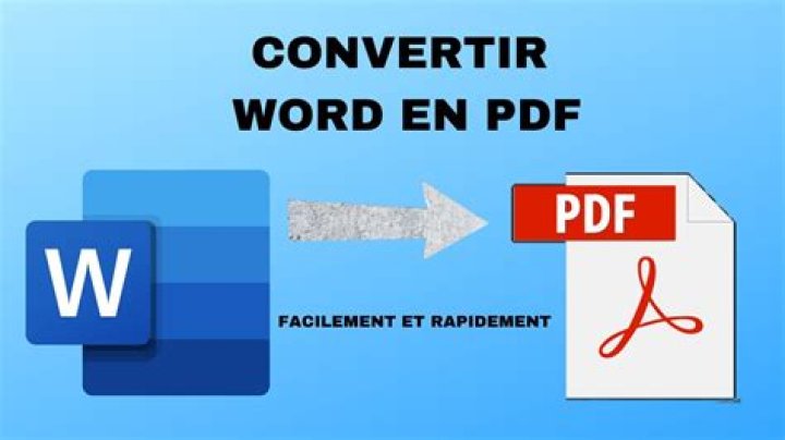 Comment convertir un Fichier Word en PDF?