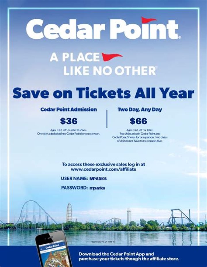 Do they sell Cedar Point tickets at Meijer?