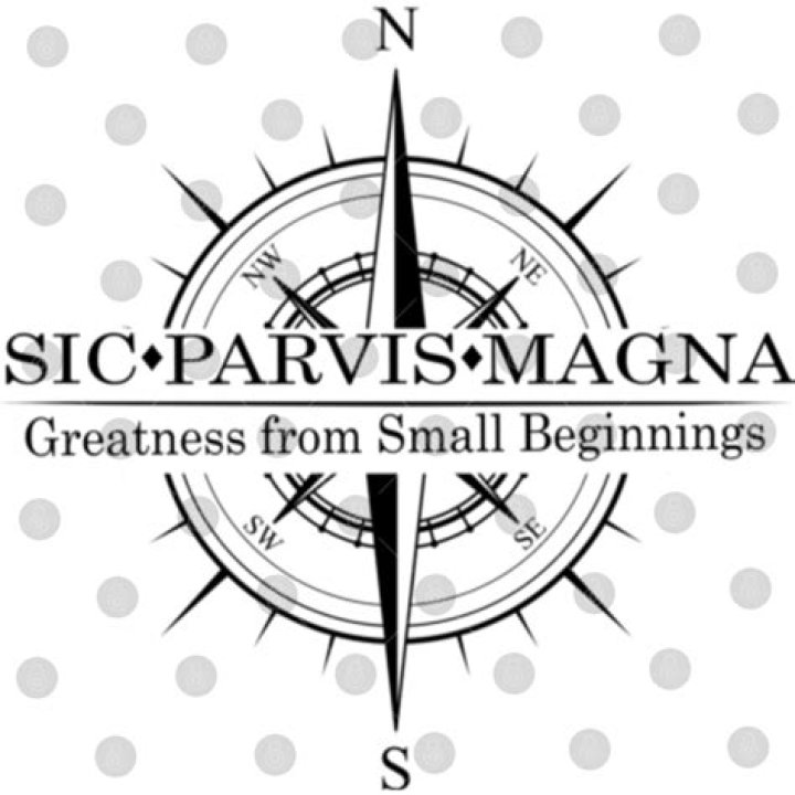 Does Sic Parvis Magna mean greatness from small beginnings?