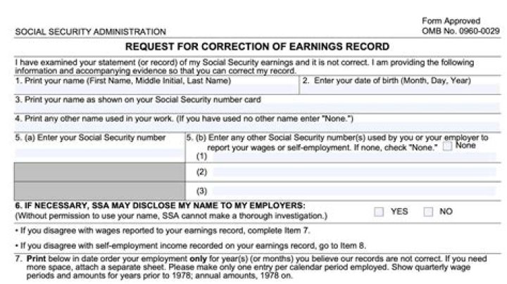 How do I correct my Social Security earnings record?