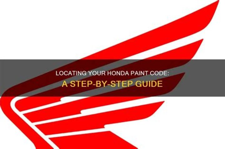 How do I find my Honda paint code?