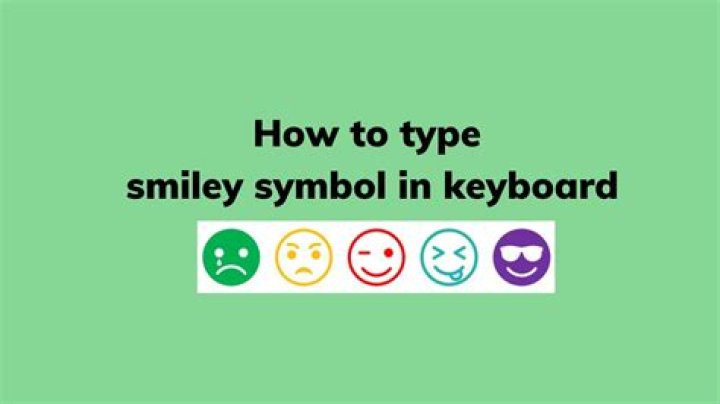 How do I type a smiley face symbol?