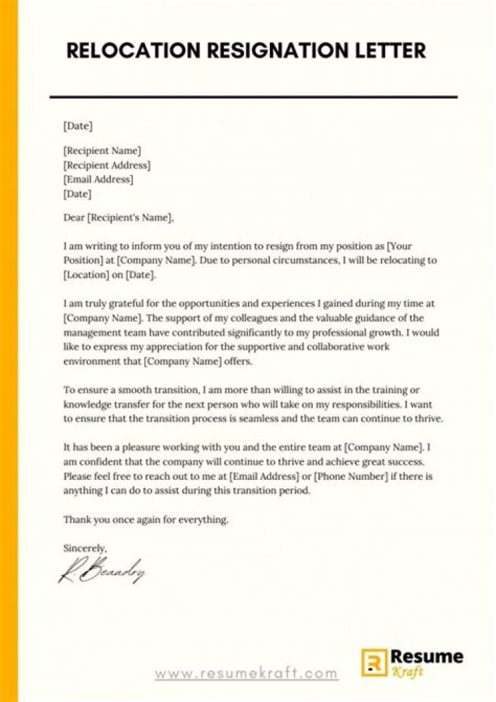 How do I write a 2020 resignation letter?