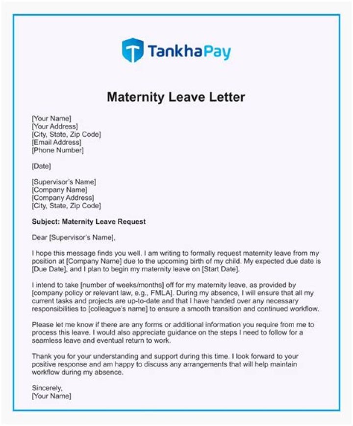 How do I write a maternity leave letter?