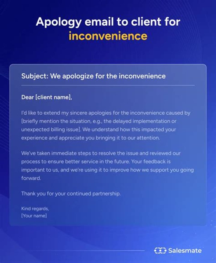 How do you apologize for not connecting?