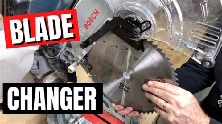 How do you change the blade on a pro tech miter saw?
