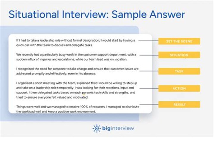 How do you describe a situation interview question?