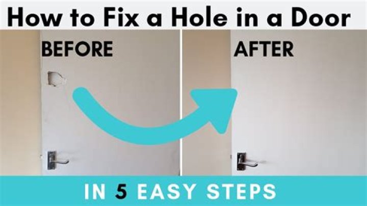 How do you fix a hole in a hollow door?