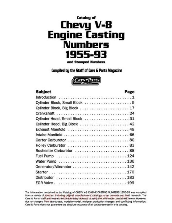 How do you read Chevy casting numbers?