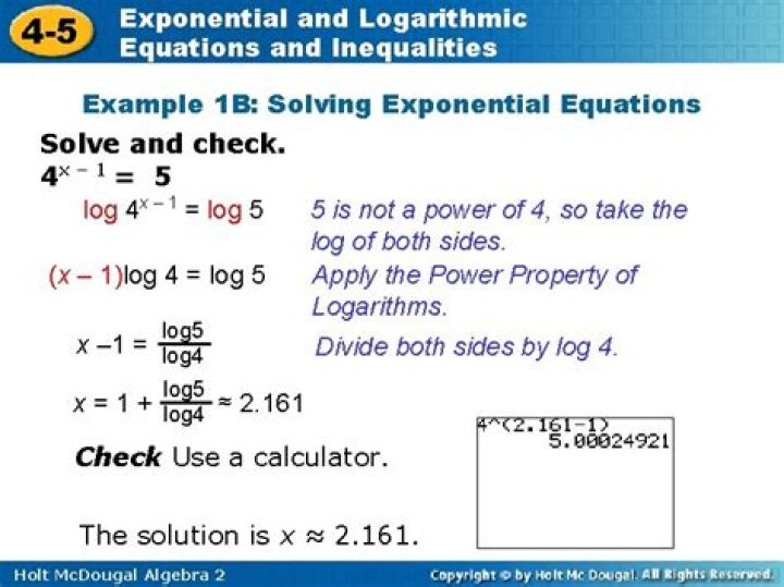 How do you solve exponential and logarithmic equations?