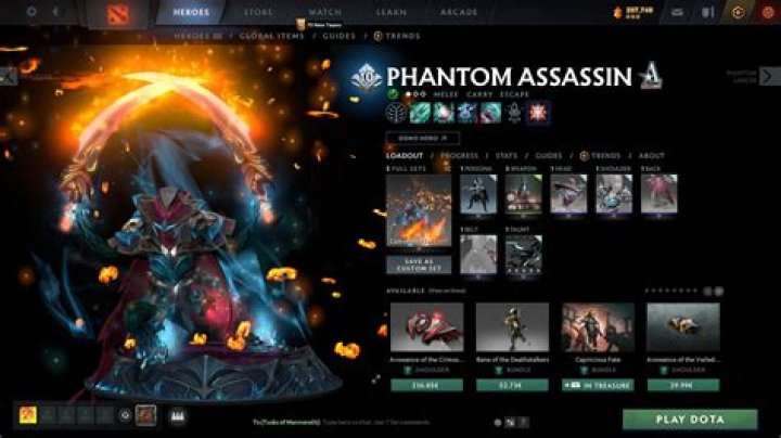 How do you unlock Phantom Assassin arcana styles?