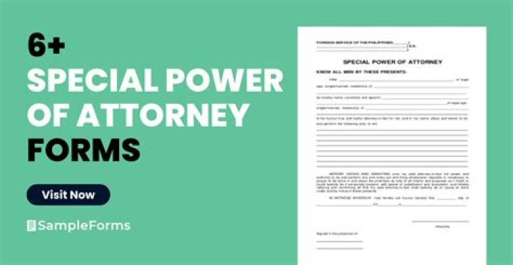 How do you write a special power of attorney?