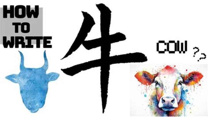 How do you write cow in kanji?