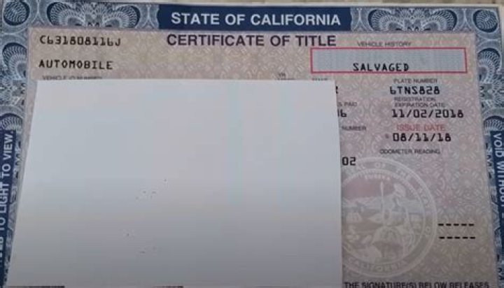 How does a car become salvage in California?