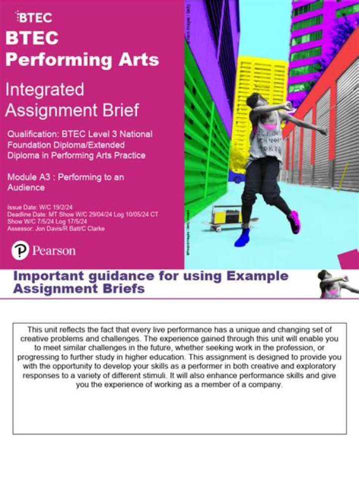 How is BTEC Performing Arts graded?