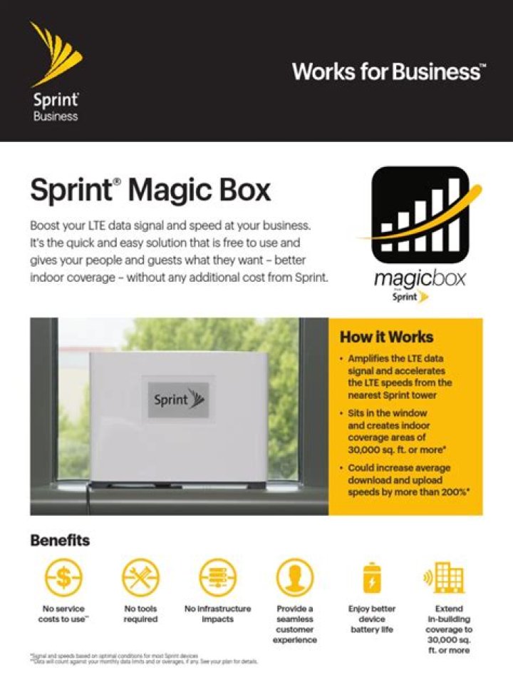 How much does a Sprint magic box cost?