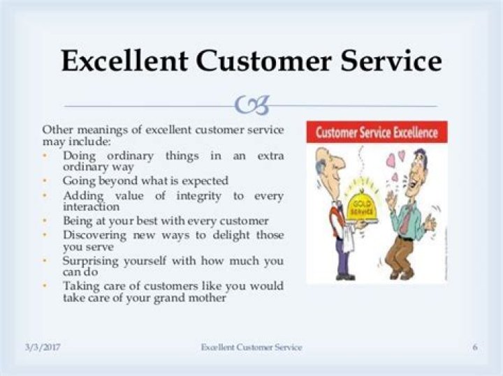 How would you describe excellent customer service?