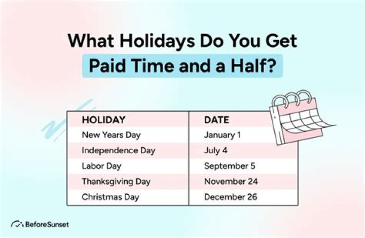 Is holiday pay time and a half?
