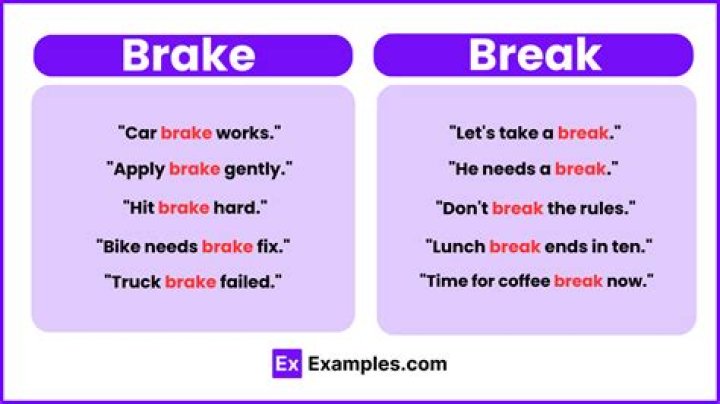 Is it break or brake?
