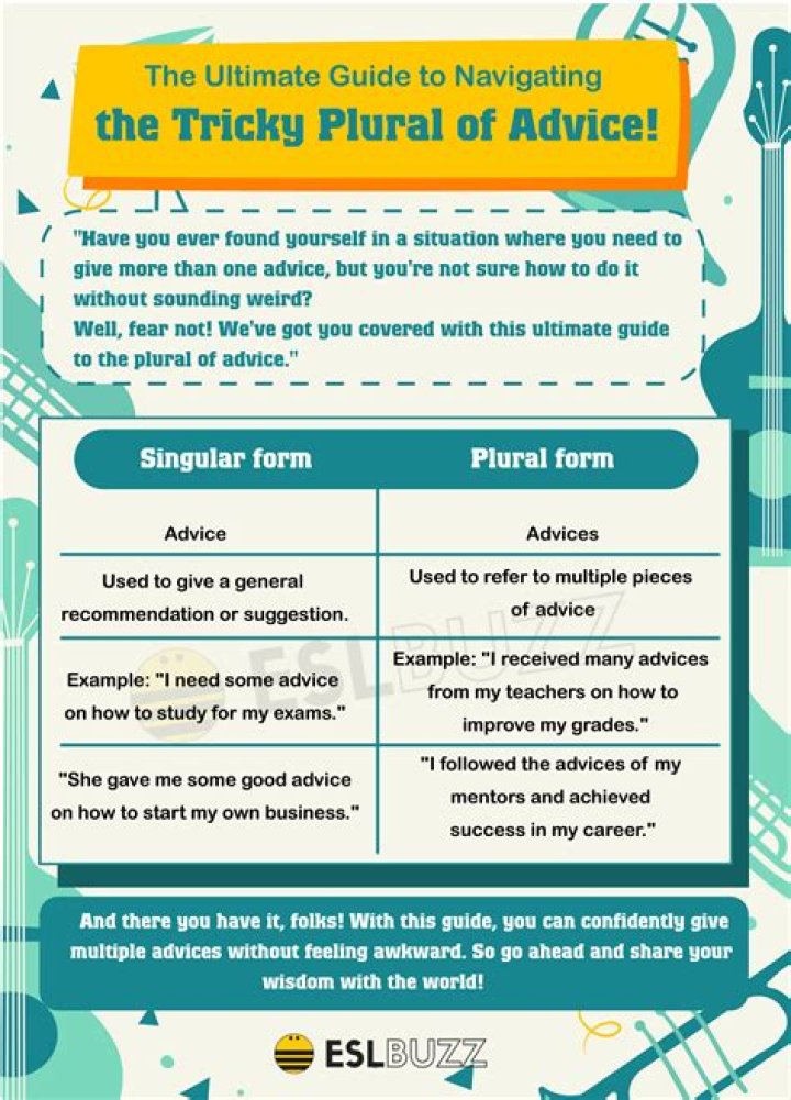 Is there a plural of advice?