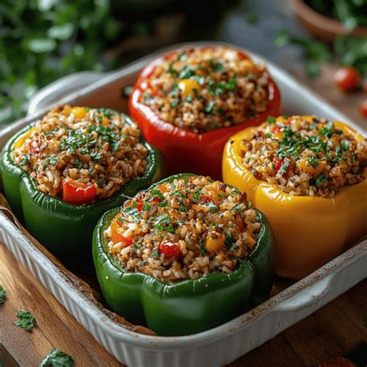 Should peppers be precooked before stuffing?
