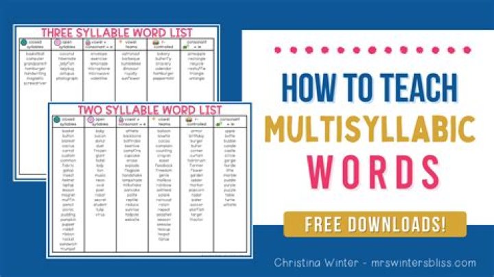 What are some multisyllabic words?