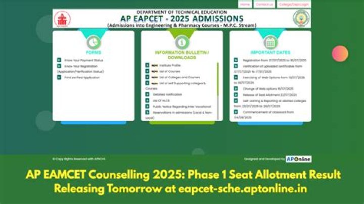 What are the Counselling dates of AP eamcet 2020?
