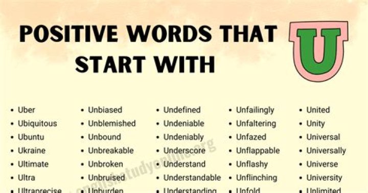 What common words start with U?