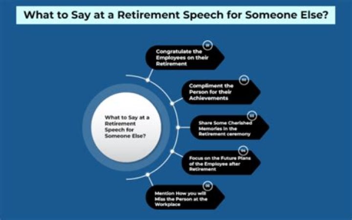 What do you say in a retirement speech?