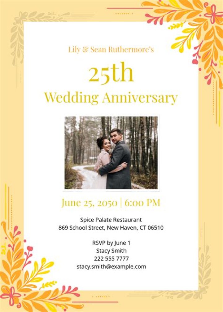 What do you write on a 25th wedding anniversary invitation?