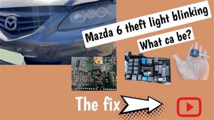 What does it mean when the anti theft light is blinking?