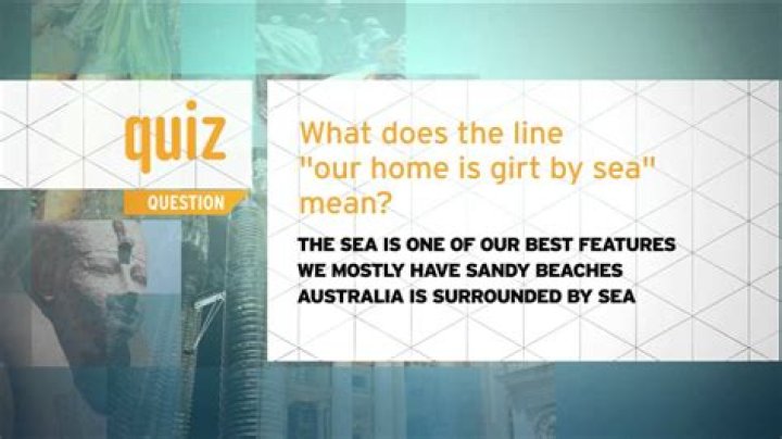 What does our home is girt by sea mean?
