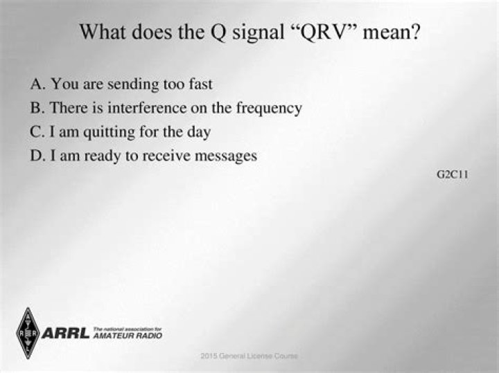 What does QRV mean?