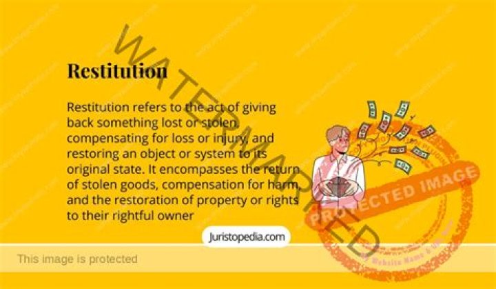 What does restitution mean in law?