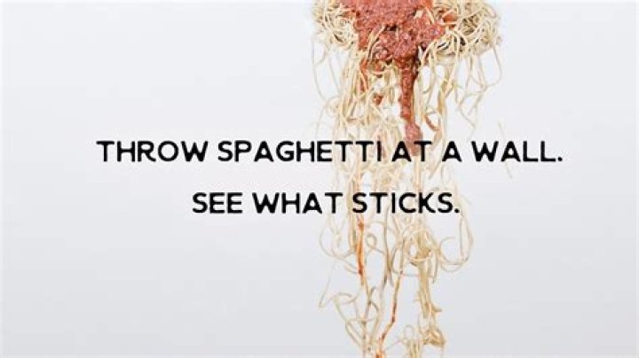 What does spaghetti on the wall mean?