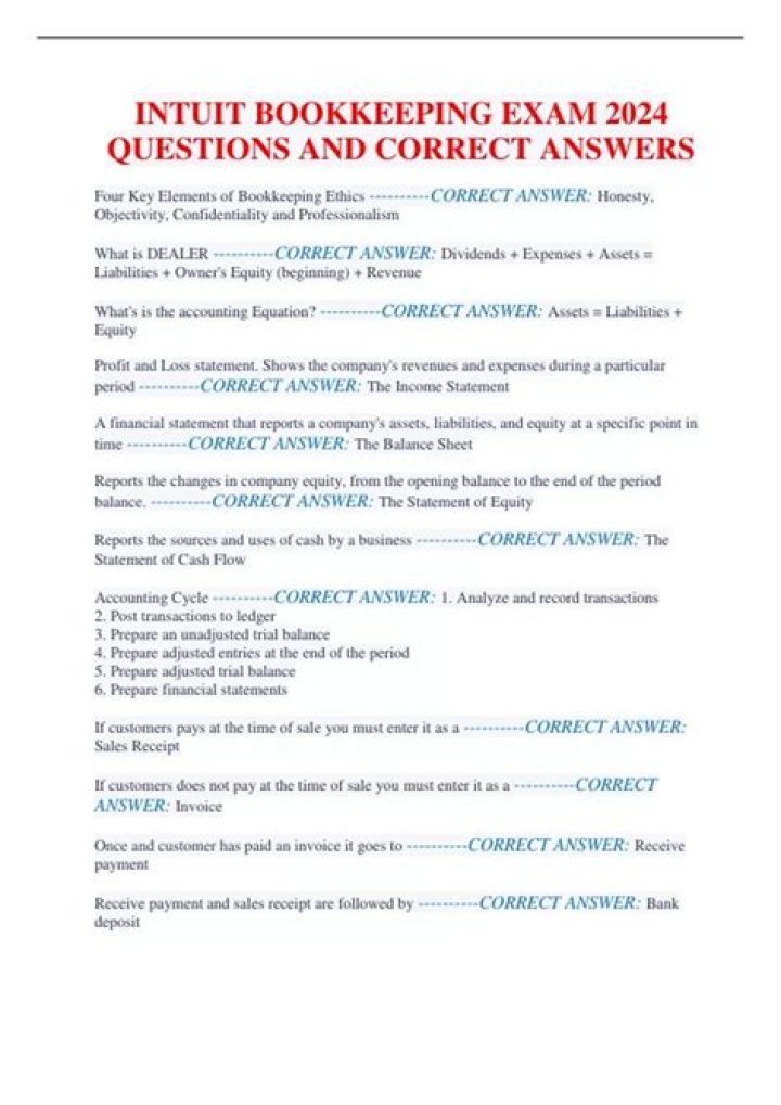 What is a bookkeeping test?