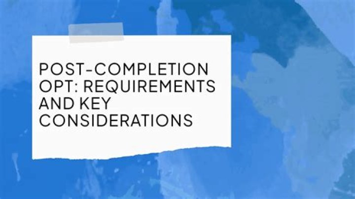 What is a post-completion OPT?