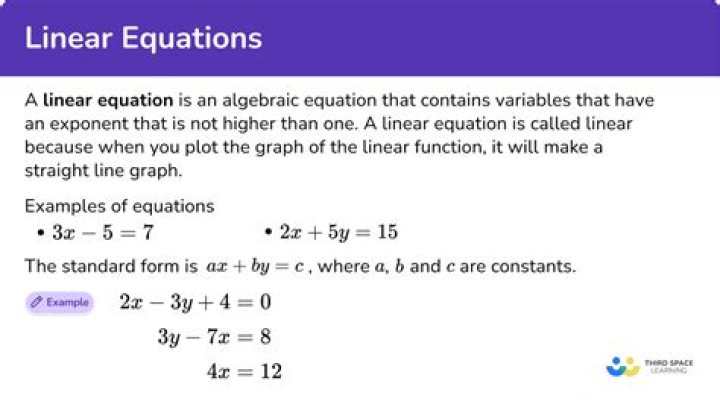 What is an example of a linear function in math?