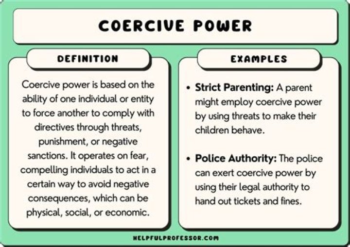 What is an example of coercive?