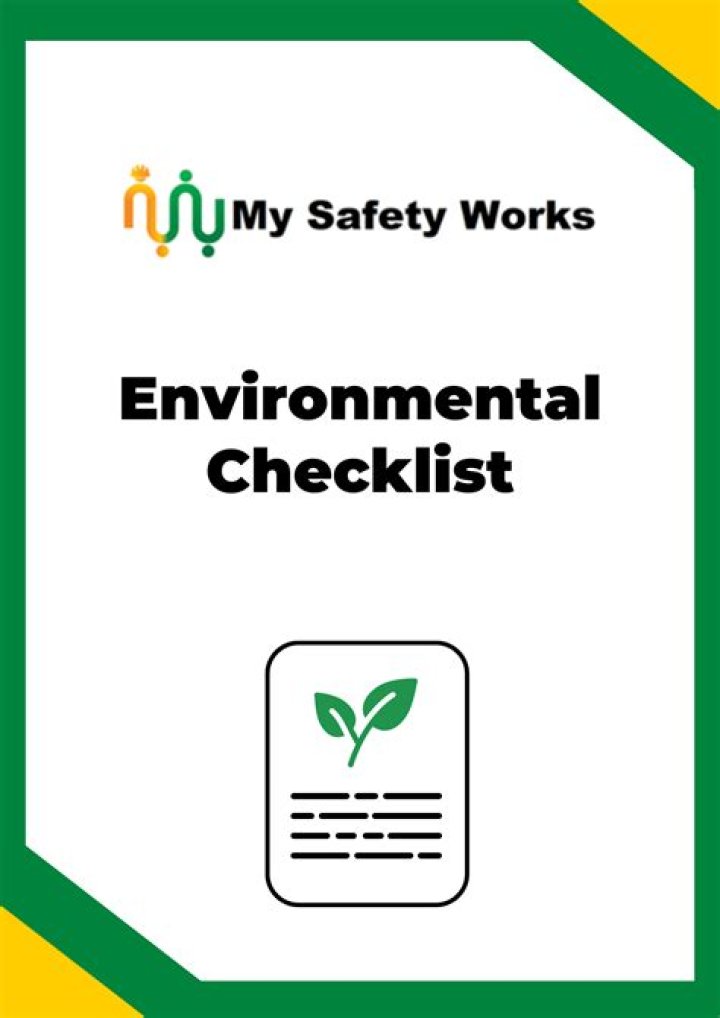 What is environmental checklist?
