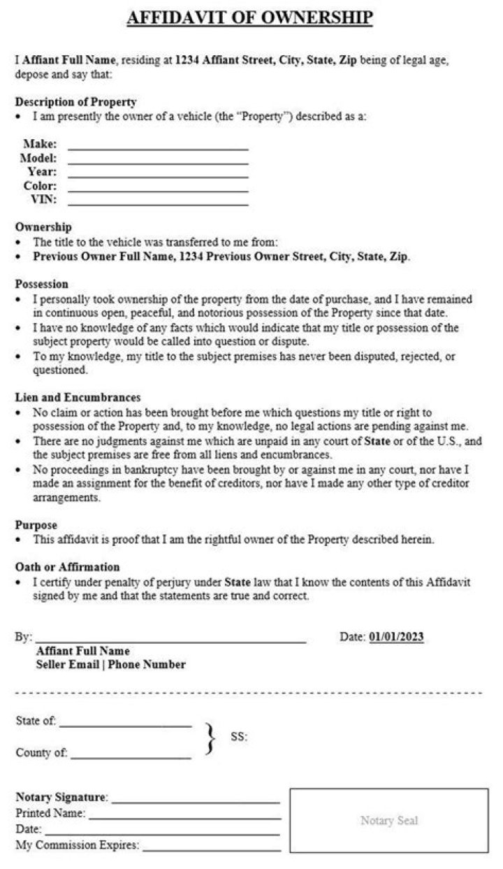 What is Form 8 of ownership document?