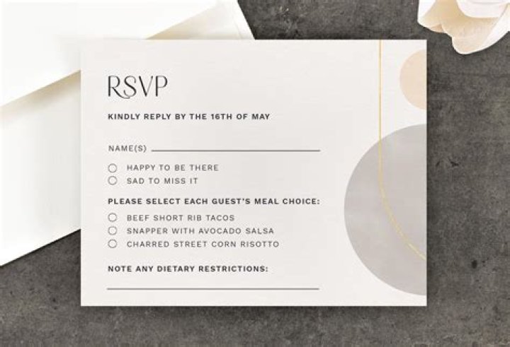 What is full form of RSVP in wedding card?