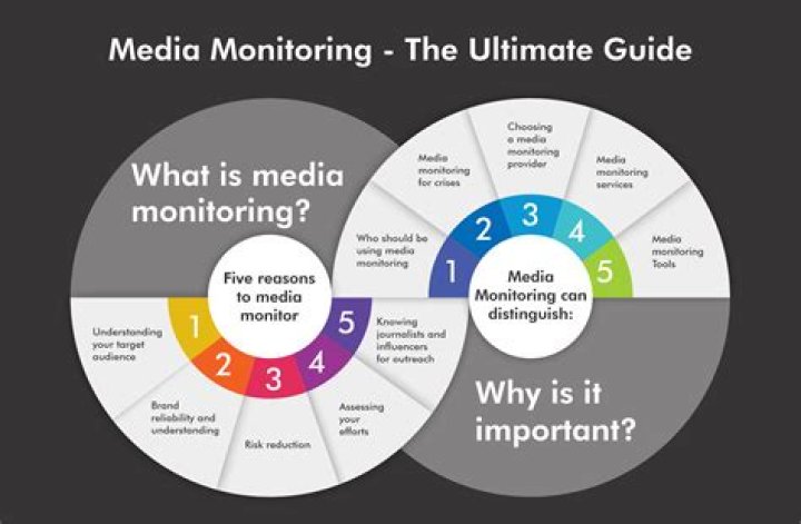 What is media monitoring explain any two major types of media?
