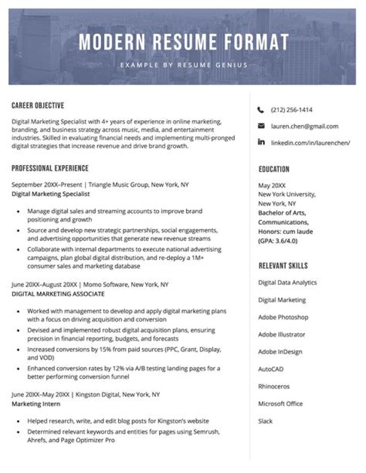 What is the best format for a resume?