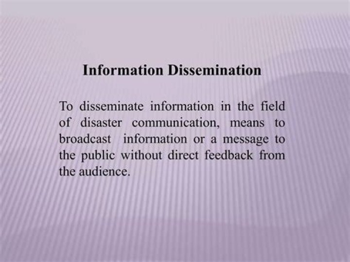 What is the best way to disseminate information?