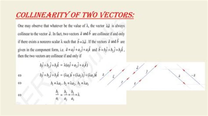 What is the condition of collinearity of two vectors?